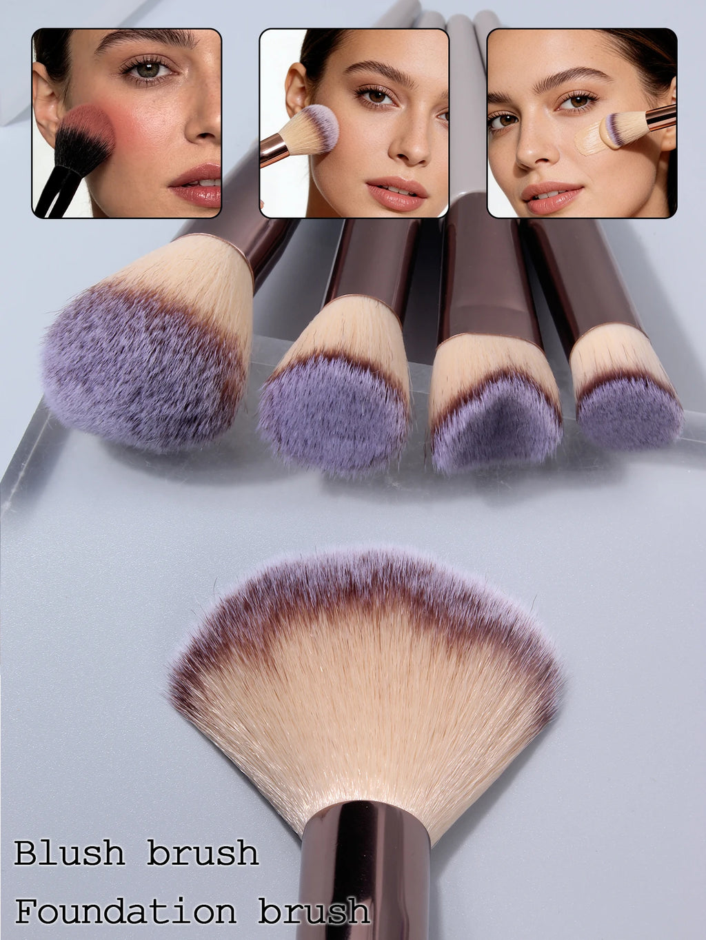 Zestaw 34 Akcesoriów do Makijażu - Pędzle, Gąbki, Frotki i Czyścik