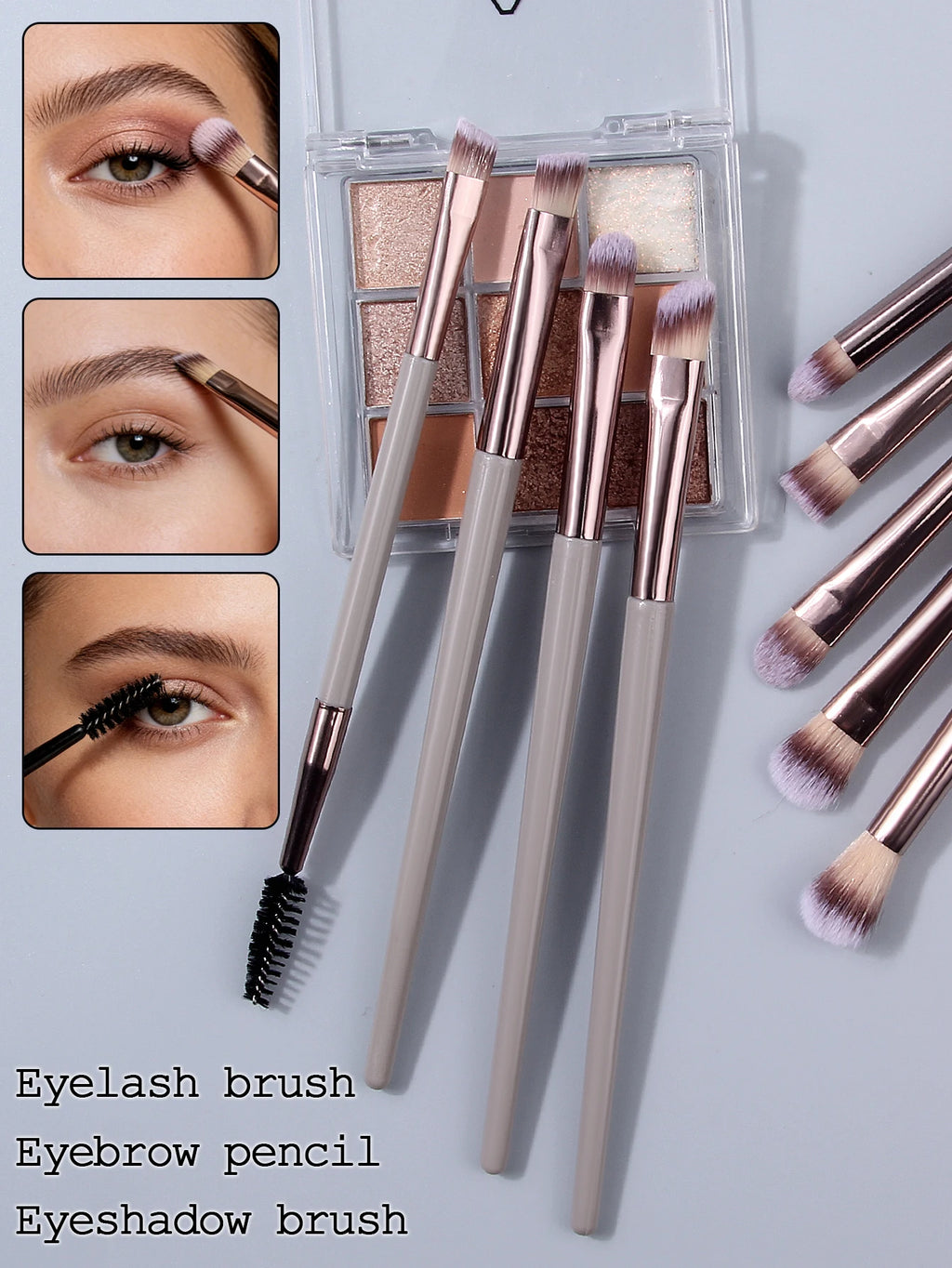 Zestaw 34 Akcesoriów do Makijażu - Pędzle, Gąbki, Frotki i Czyścik