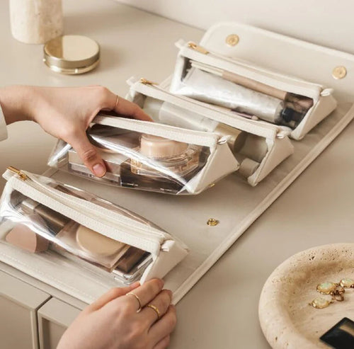 Kosmetyczka Podróżna 4w1 Duża Pojemność - Składana Organizer na Kosmetyki