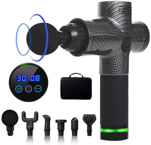 Masażer Elektryczny Ręczny 6 Głowic 30 Prędkości - Profesjonalny Masaż w Domu